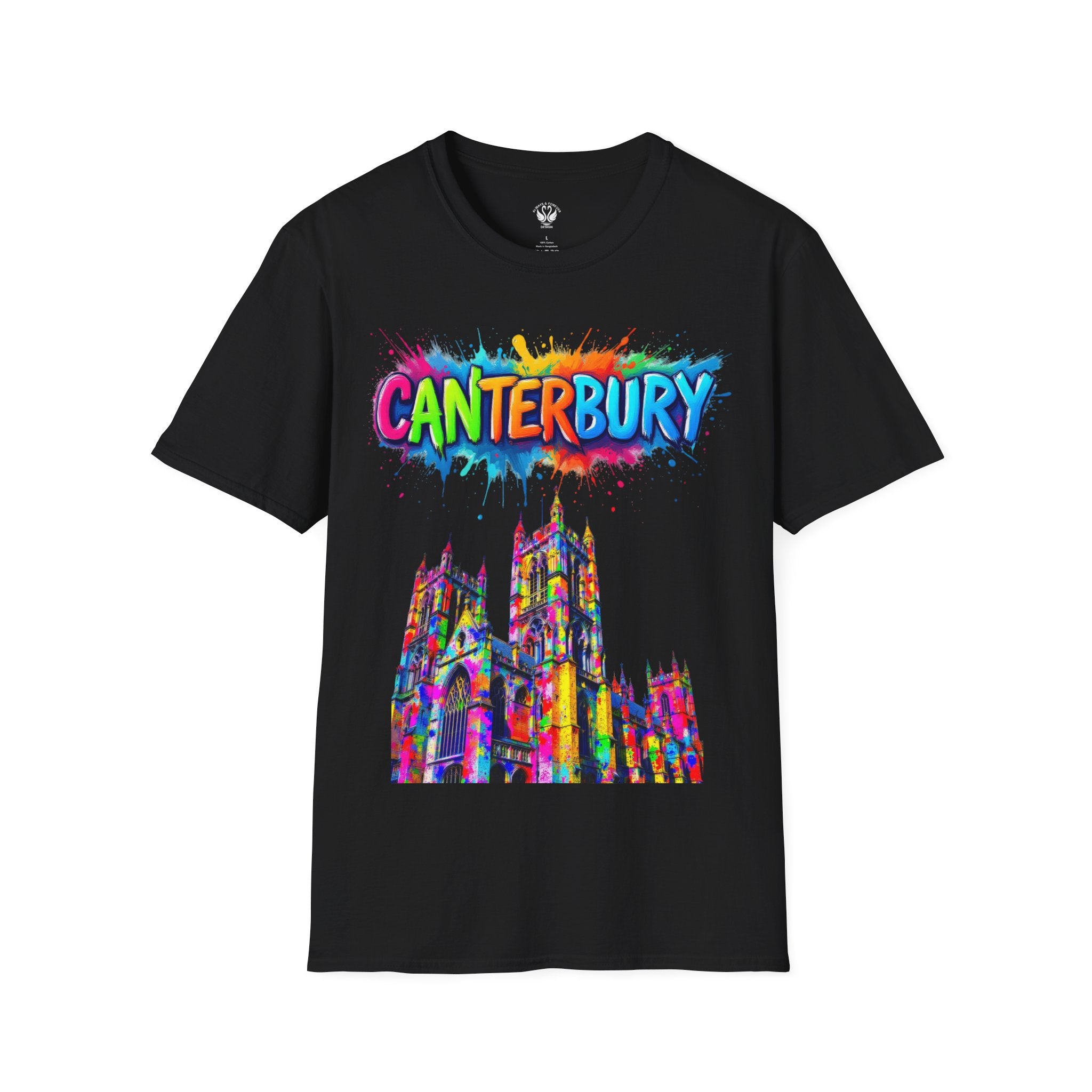 Canterbury Colorful T-Shirt | Vibrant Graphic Tee, Unisex Fashion, Travel Souvenir, Art Lovers Gift, Summer Wardrobe Essential