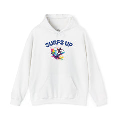 Surf's Up Unisex Heavy Blend Hooded Sweatshirt - Vibrant Beachwear for Surfers