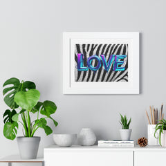 Zebra Print Love Poster - Vibrant Framed Wall Art for Home Decor