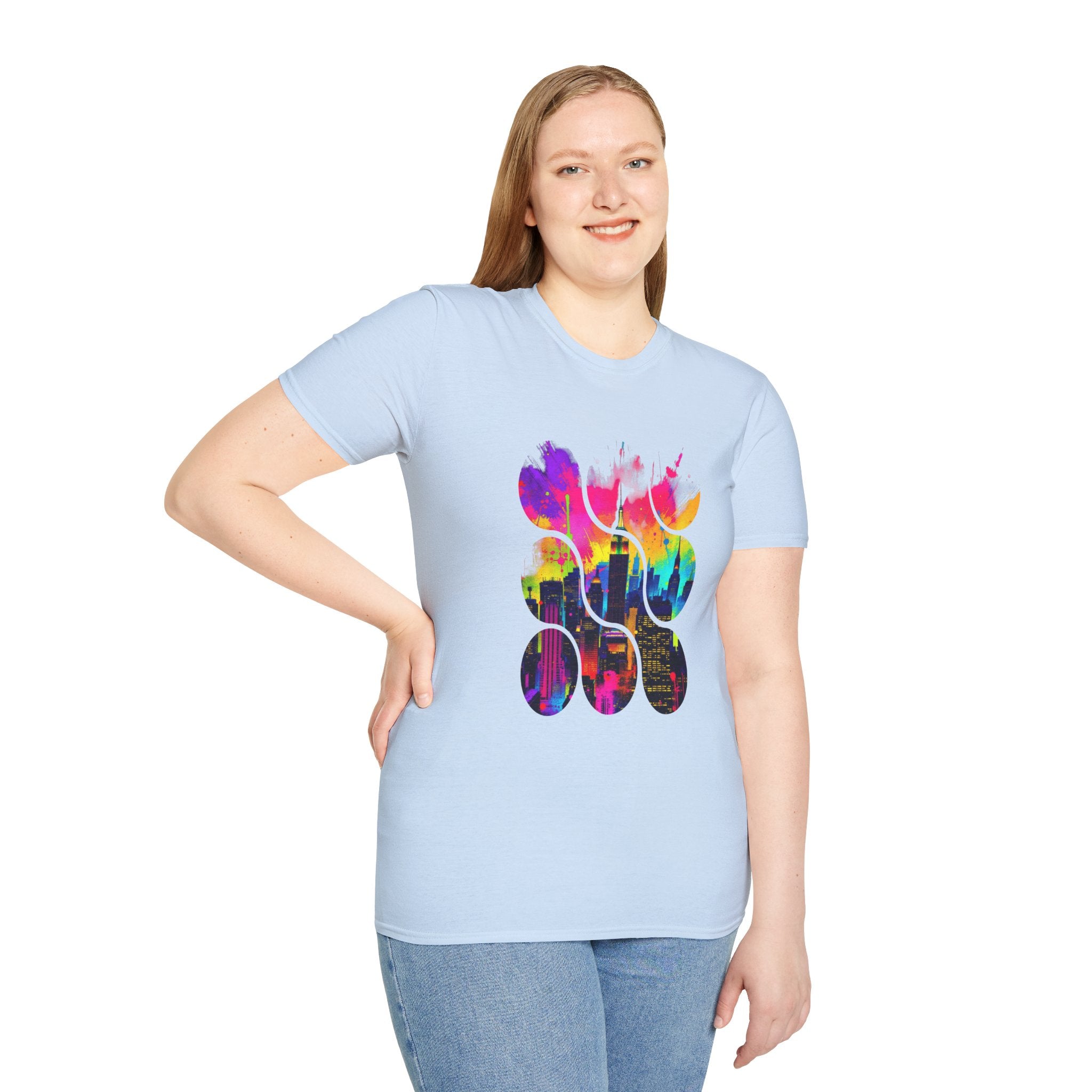 Vibrant Abstract Art T-Shirt | Unisex Graphic Tee, Casual Wear, Birthday Gift, Art Lovers Gift, Unique Fashion Statement