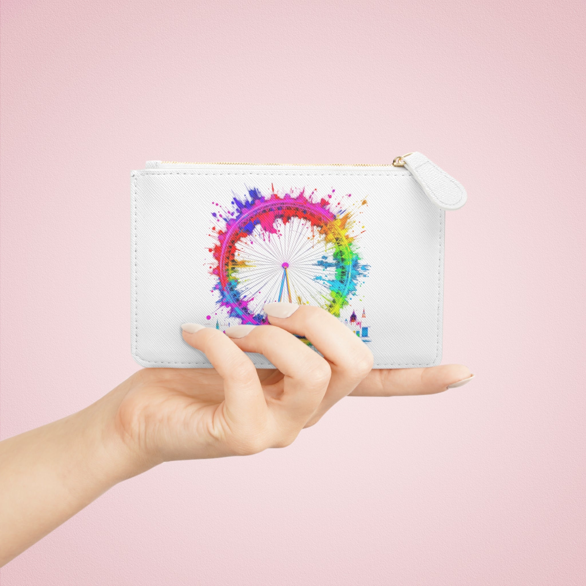 Colorful London Eye Mini Clutch Bag - Vibrant Travel Accessory