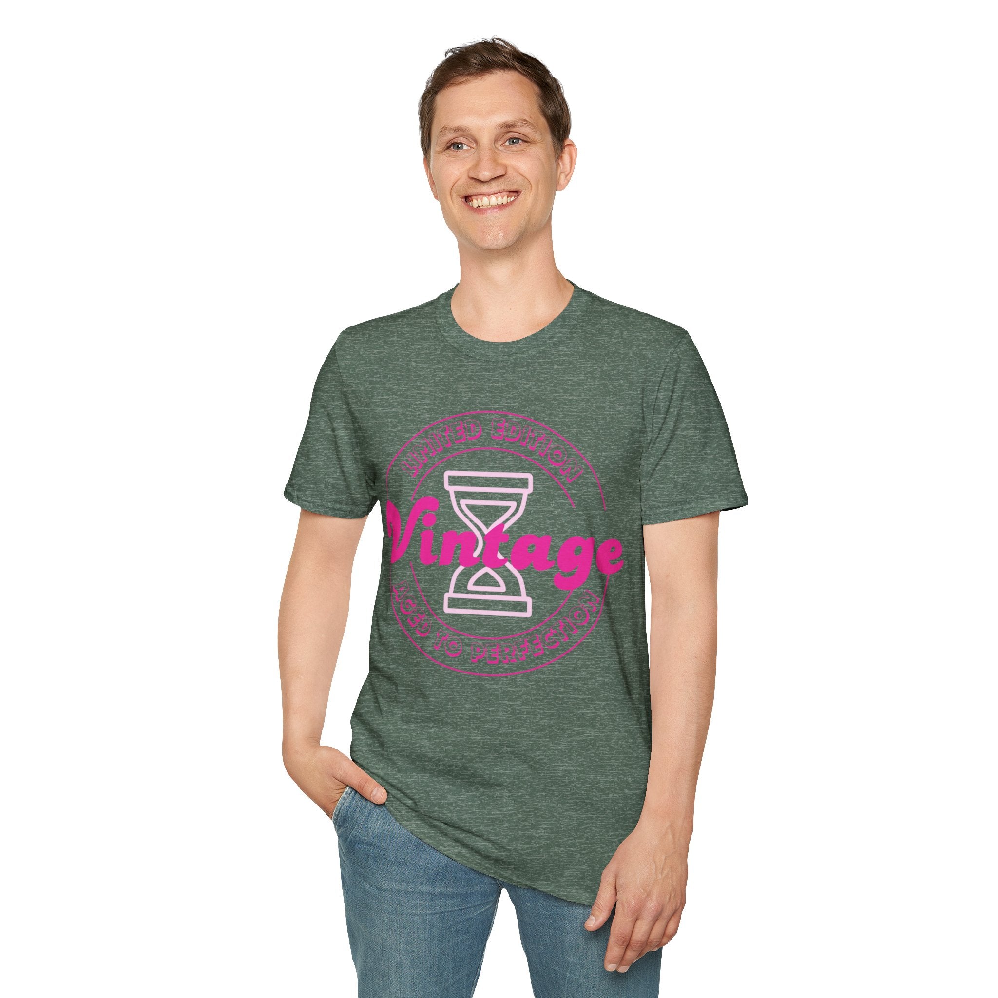 Vintage Inspired Unisex Softstyle T-Shirt - Perfect for Retro Lovers, Casual Outings, Birthdays, Anniversaries, Gift Ideas