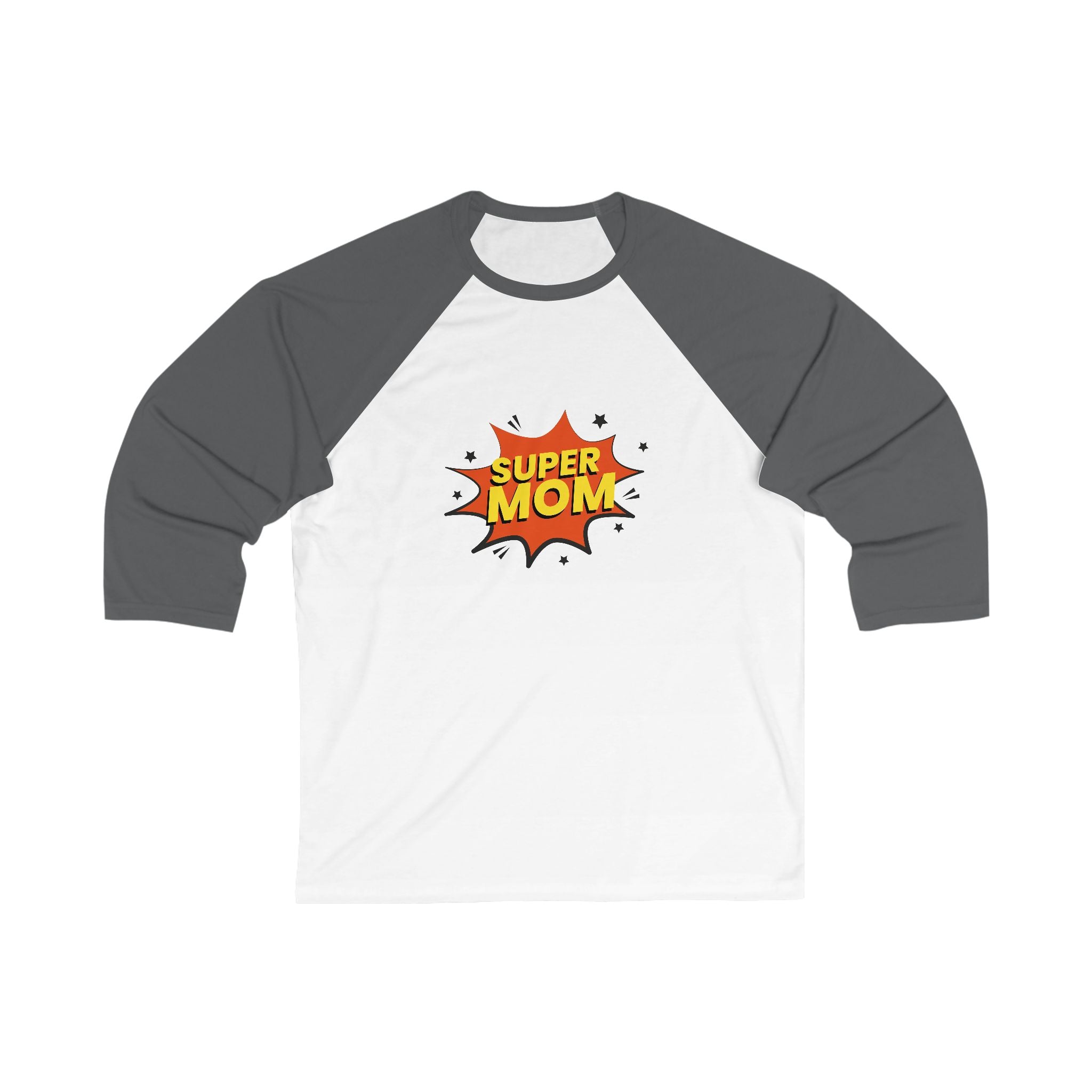 Super Mom Baseball Tee - Unisex 3/4 Sleeve Shirt, Mother's Day Gift, Parent Apparel, Family Wear, Casual Style