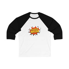 Super Mom Baseball Tee - Unisex 3/4 Sleeve Shirt, Mother's Day Gift, Parent Apparel, Family Wear, Casual Style