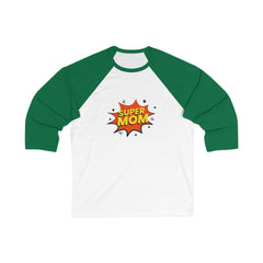 Super Mom Baseball Tee - Unisex 3/4 Sleeve Shirt, Mother's Day Gift, Parent Apparel, Family Wear, Casual Style