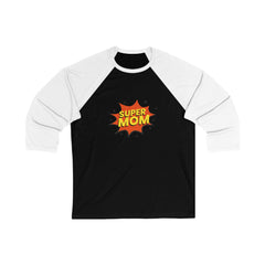 Super Mom Baseball Tee - Unisex 3/4 Sleeve Shirt, Mother's Day Gift, Parent Apparel, Family Wear, Casual Style