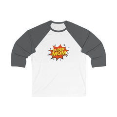 Super Mom Baseball Tee - Unisex 3/4 Sleeve Shirt, Mother's Day Gift, Parent Apparel, Family Wear, Casual Style