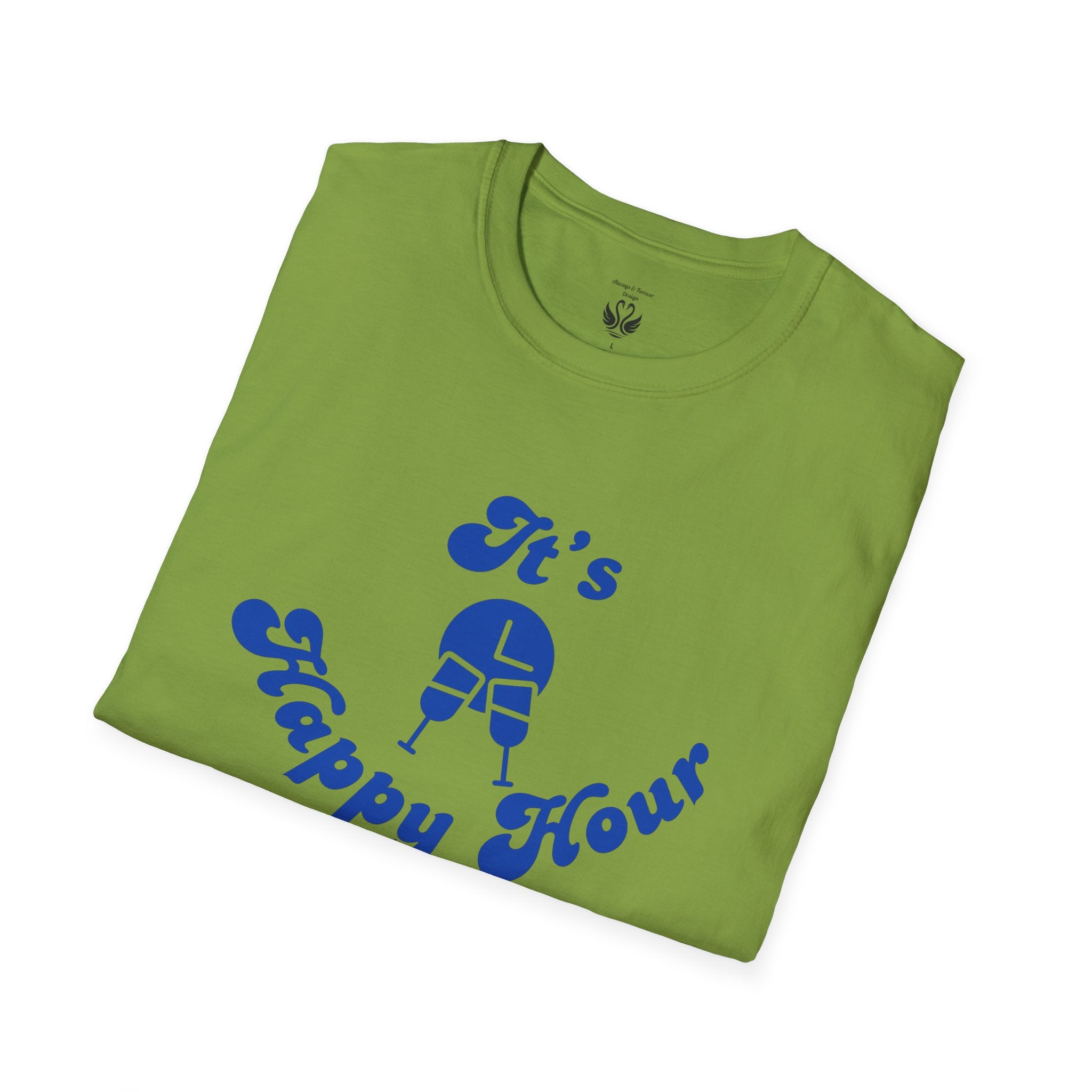 Unisex Happy Hour T-Shirt, Perfect for Parties, Casual Outings, Gifts, and Celebrations