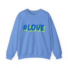 #Love Unisex Heavy Blend™ Crewneck Sweatshirt - Cozy Gift for Friends, Valentine's Day, Casual Wear, Gift for Her, Everyday Comfort