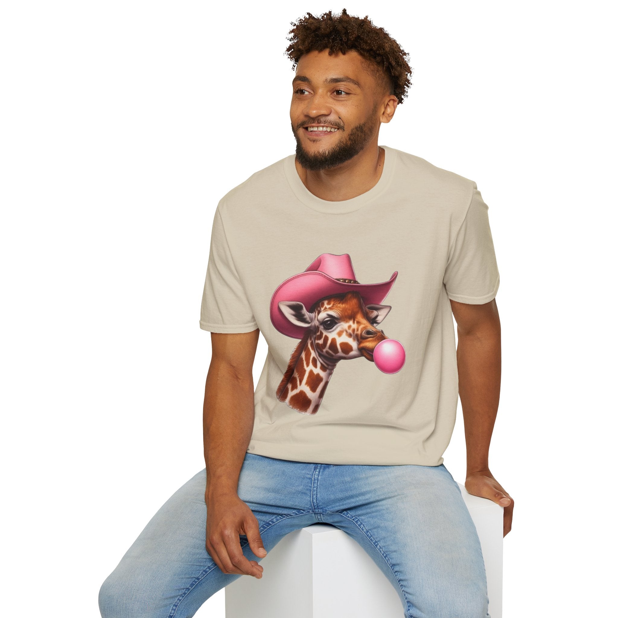 Whimsical Giraffe T-Shirt, Fun Casual Tee, Gifts for Animal Lovers, Birthday Apparel, Cute Graphic Shirt
