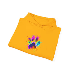 Colourful Paw Print Hoodie for Animal Lovers