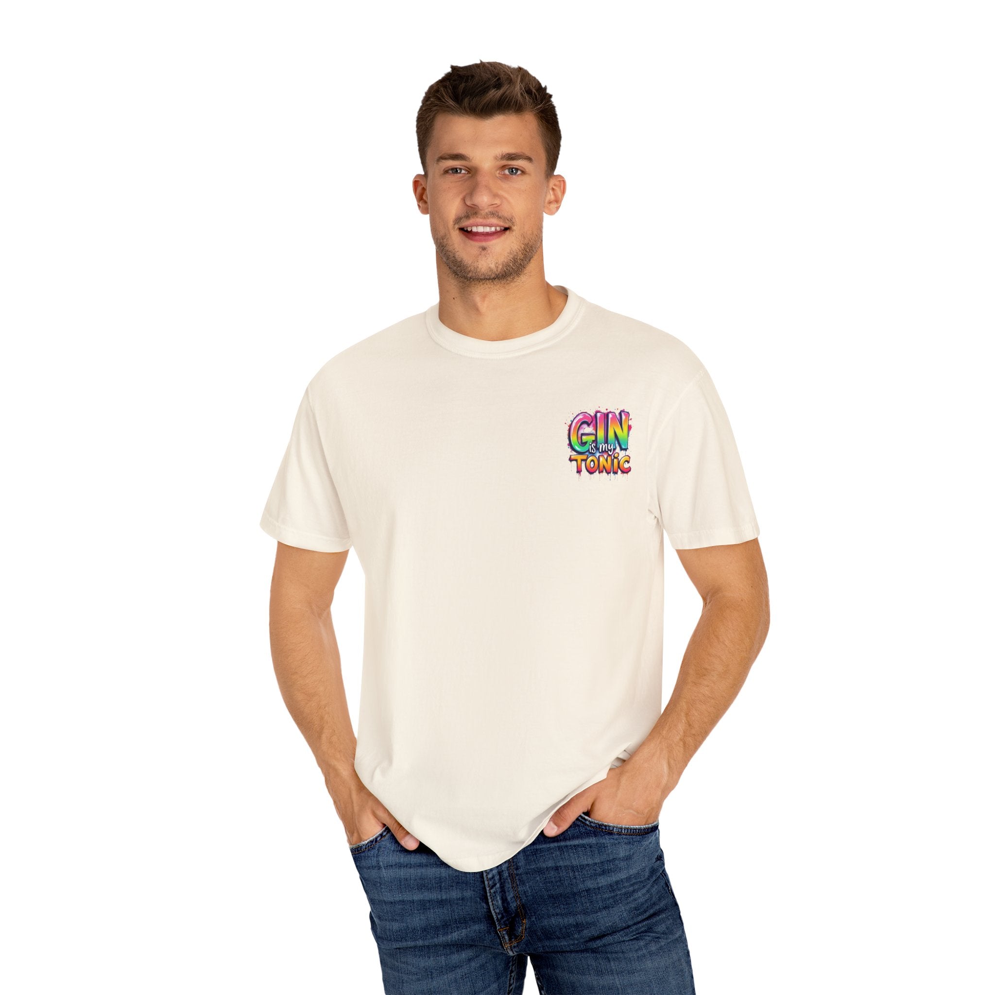 Gin is my Tonic Graphic T-Shirt, Unisex Vintage Tee, Perfect for Festivals, Beach Days, and Casual Wear, Gift for Sun Lovers