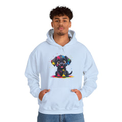 Colorful Puppy Sweatshirt - Cozy Pet Lover Hoodie, Gift for Dog Owners, Birthday Present, Dog-Themed Apparel, Animal Lover Fashion