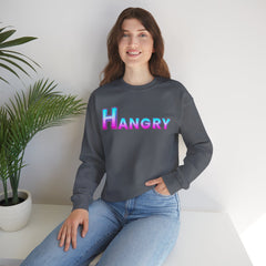 Hangry Unisex Crewneck Sweatshirt - Cozy Gift for Food Lovers, Fall Apparel, Perfect for Casual Outfits, Birthday & Holiday Gifts
