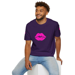 Kiss Lip Graphic Tee – Cute Unisex T-Shirt for Flirty Vibes, Perfect for Valentine's Day, Casual Outings, Gifts, Summer Fashion