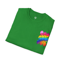 Vibrant Rainbow Softstyle T-Shirt, Unisex Pride Tee, LGBTQ+ Apparel, Colorful Casual Wear, Summer Festival Shirt