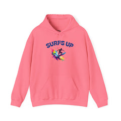 Surf's Up Unisex Heavy Blend Hooded Sweatshirt - Vibrant Beachwear for Surfers