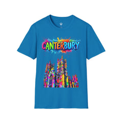 Canterbury Colorful T-Shirt | Vibrant Graphic Tee, Unisex Fashion, Travel Souvenir, Art Lovers Gift, Summer Wardrobe Essential