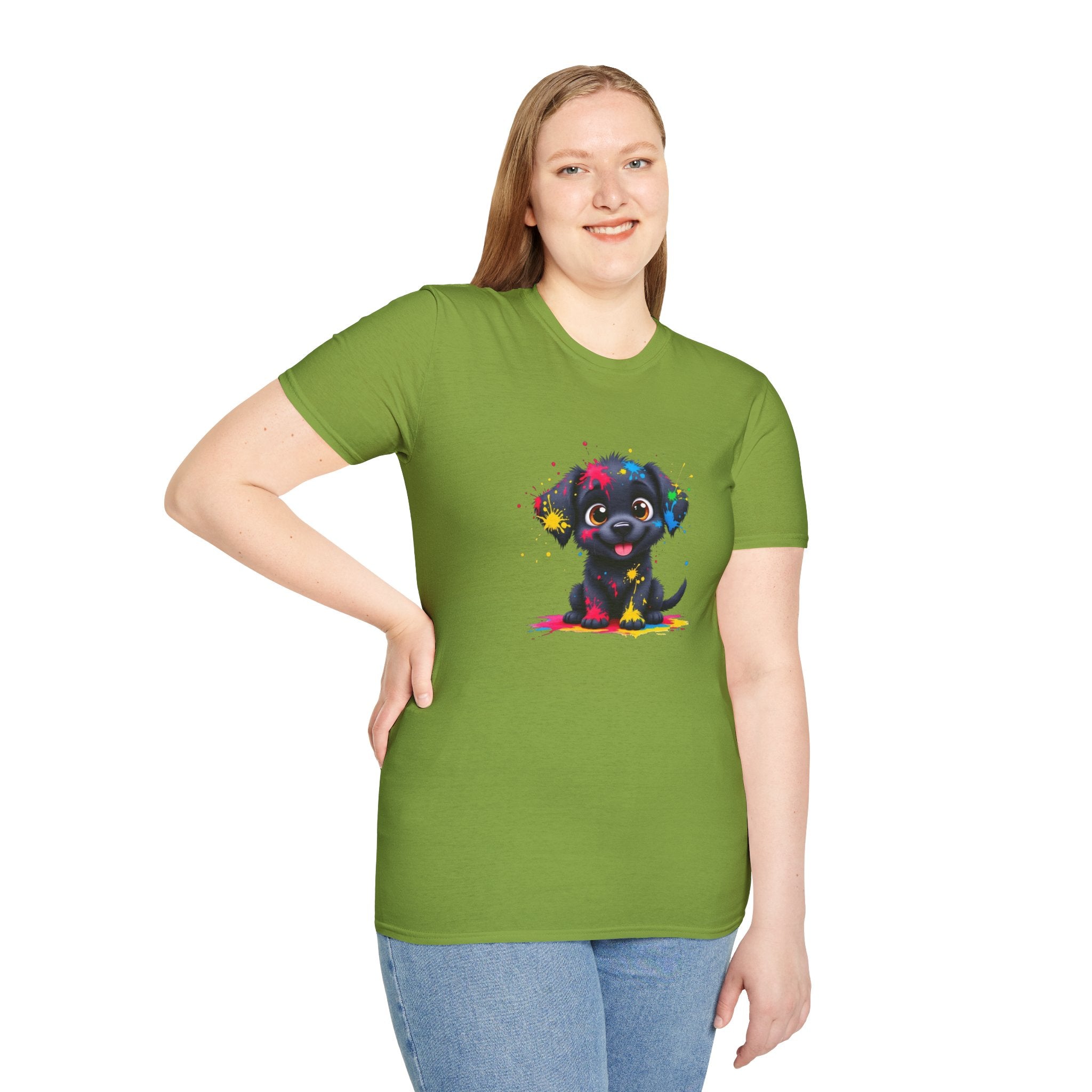 Cute Puppy Art Unisex T-Shirt, Dog Lover Shirt, Pet Parent Gift, Casual Wear, Funny Graphic Tee