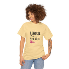 City Life Unisex Tee: London, Paris, New York Deal - Travel Shirt, Fashion Apparel, Gift for Travelers, Urban Outfit, Streetwear