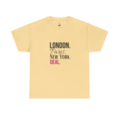 City Life Unisex Tee: London, Paris, New York Deal - Travel Shirt, Fashion Apparel, Gift for Travelers, Urban Outfit, Streetwear