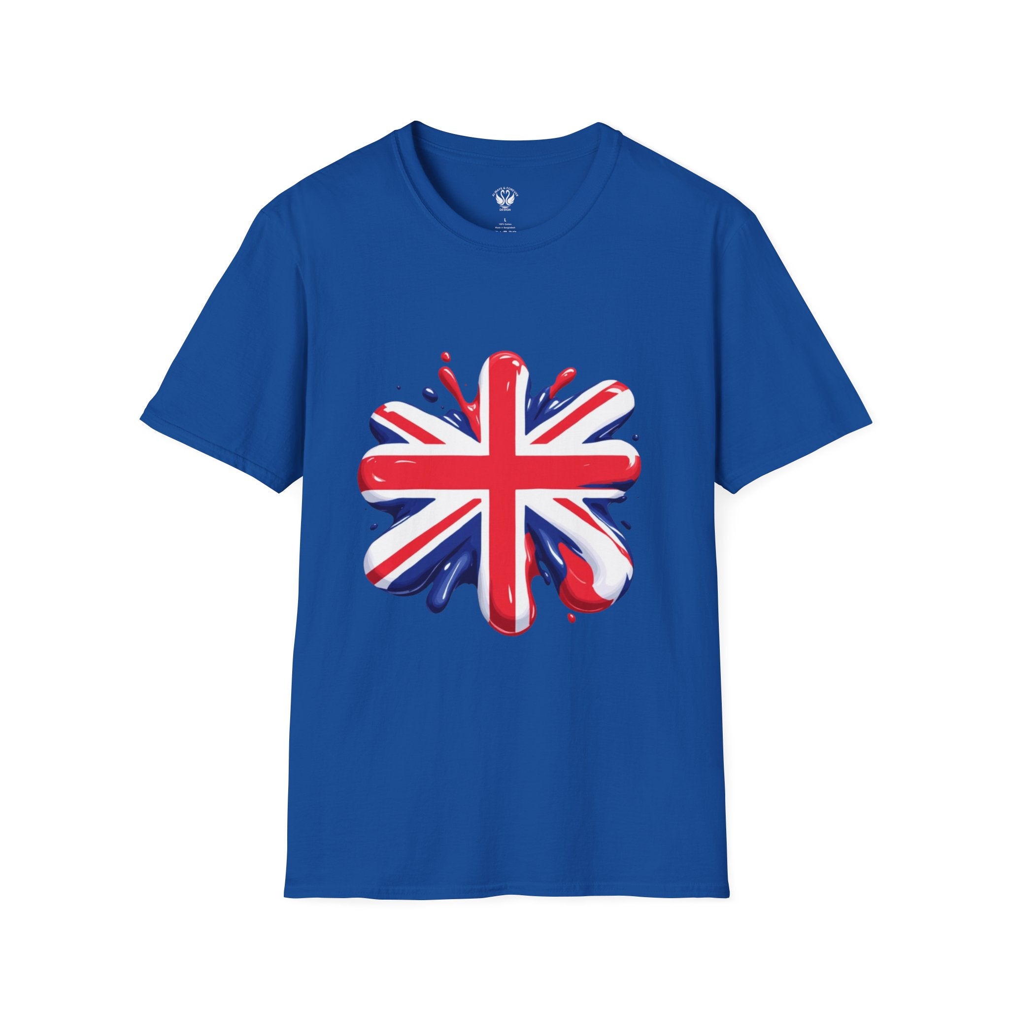 Union Jack Splash T-Shirt, UK Pride Shirt, Travel Souvenir Tee, Cultural Heritage Fashion, Gift for England Fans