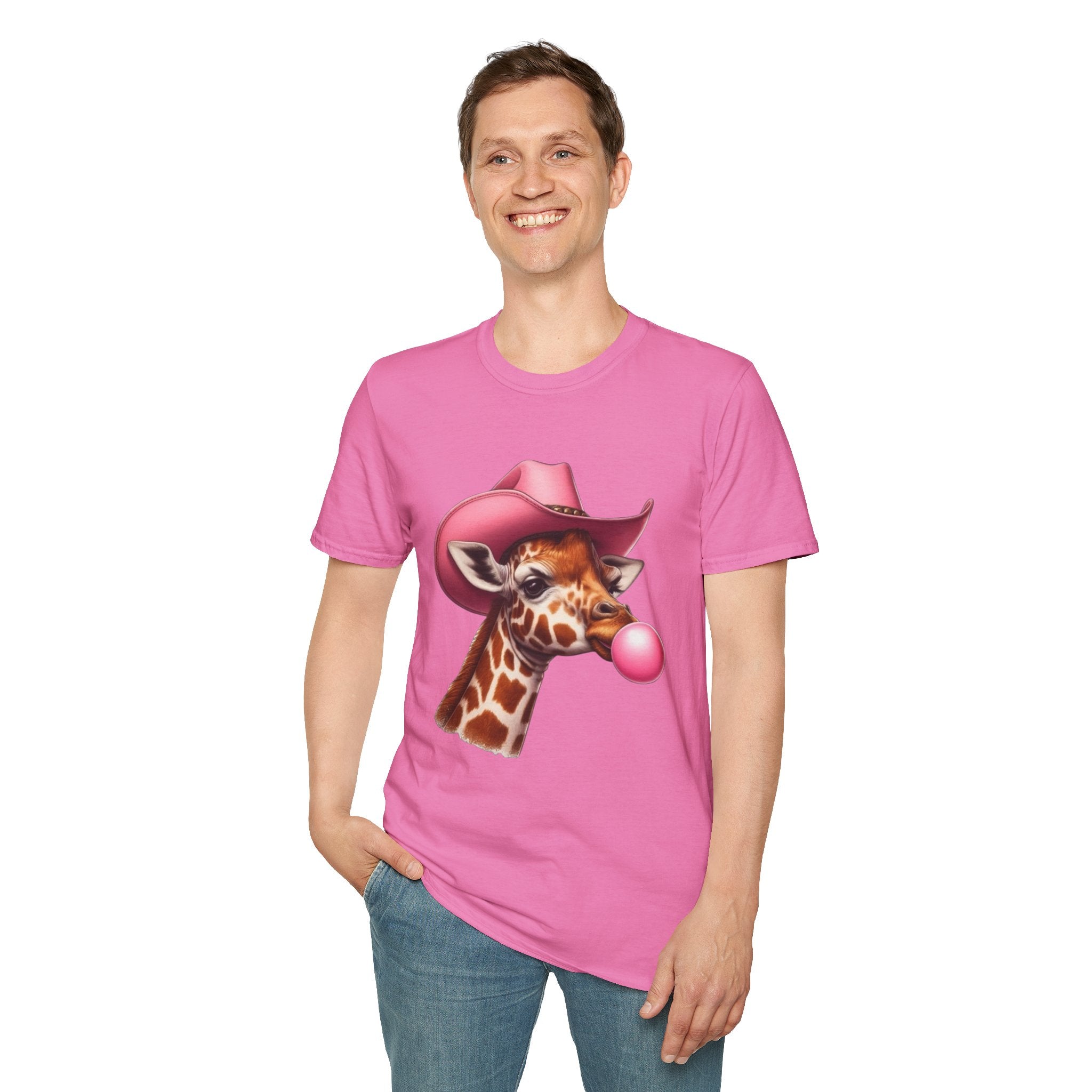 Whimsical Giraffe T-Shirt, Fun Casual Tee, Gifts for Animal Lovers, Birthday Apparel, Cute Graphic Shirt