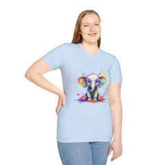 Cute Elephant Graphic T-Shirt, Fun Animal Tee, Gift for Animal Lovers, Casual Wear, Birthday, Eco-Friendly Cotton