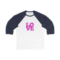 Unisex Baseball Tee with Love Design - Casual Top, Gift for Couples, Valentine’s Day, Cute T-Shirt, Everyday Wear