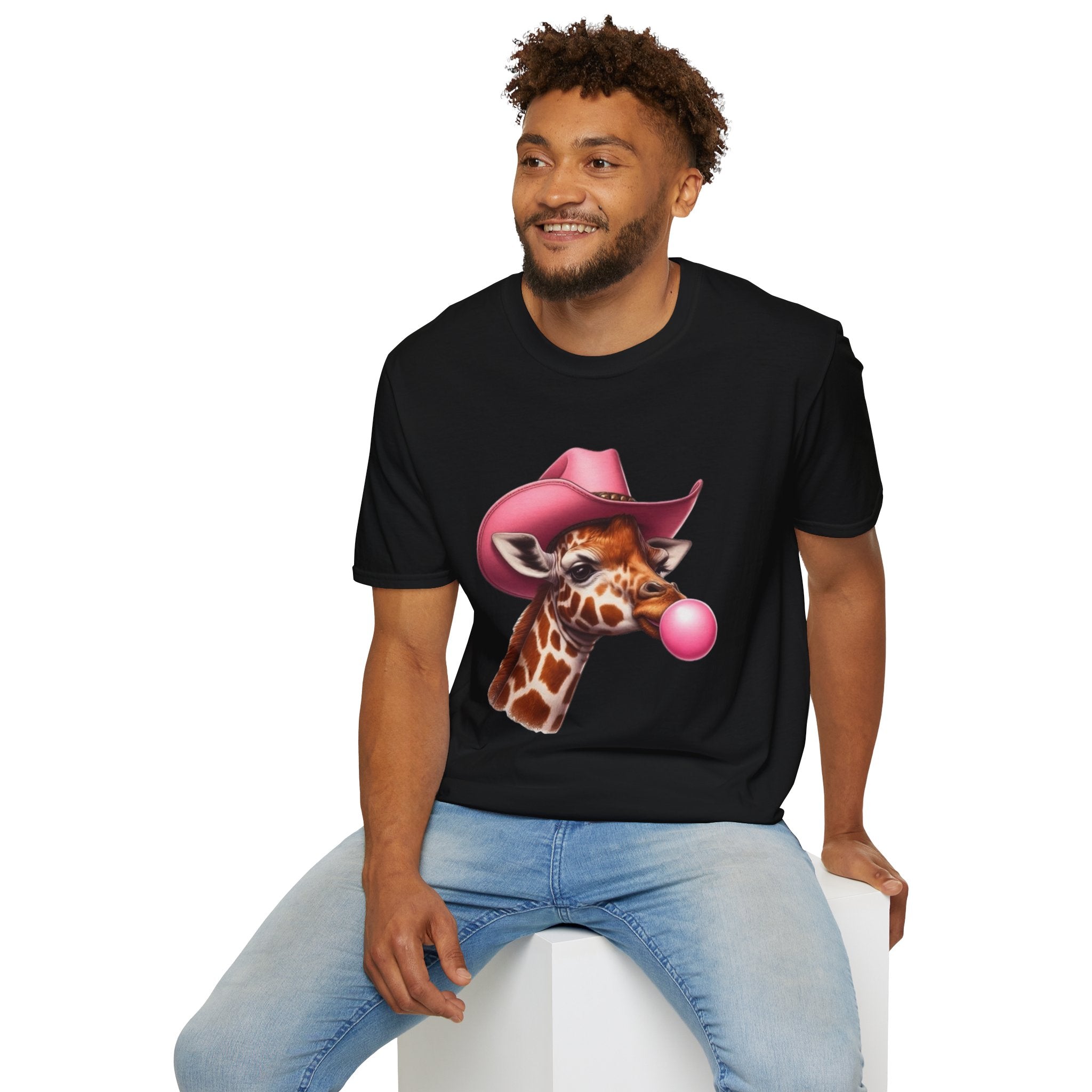 Whimsical Giraffe T-Shirt, Fun Casual Tee, Gifts for Animal Lovers, Birthday Apparel, Cute Graphic Shirt