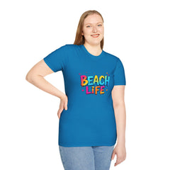 Beach Life Unisex Softstyle T-Shirt, Summer Vibes, Casual Wear, Beach Vacation, Gift for Beach Lovers
