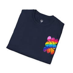 Vibrant Rainbow Softstyle T-Shirt, Unisex Pride Tee, LGBTQ+ Apparel, Colorful Casual Wear, Summer Festival Shirt