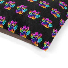 Colorful Paw Print Pet Bed - Cozy and Stylish Dog Bed for Pet Lovers