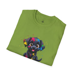 Cute Puppy Art Unisex T-Shirt, Dog Lover Shirt, Pet Parent Gift, Casual Wear, Funny Graphic Tee