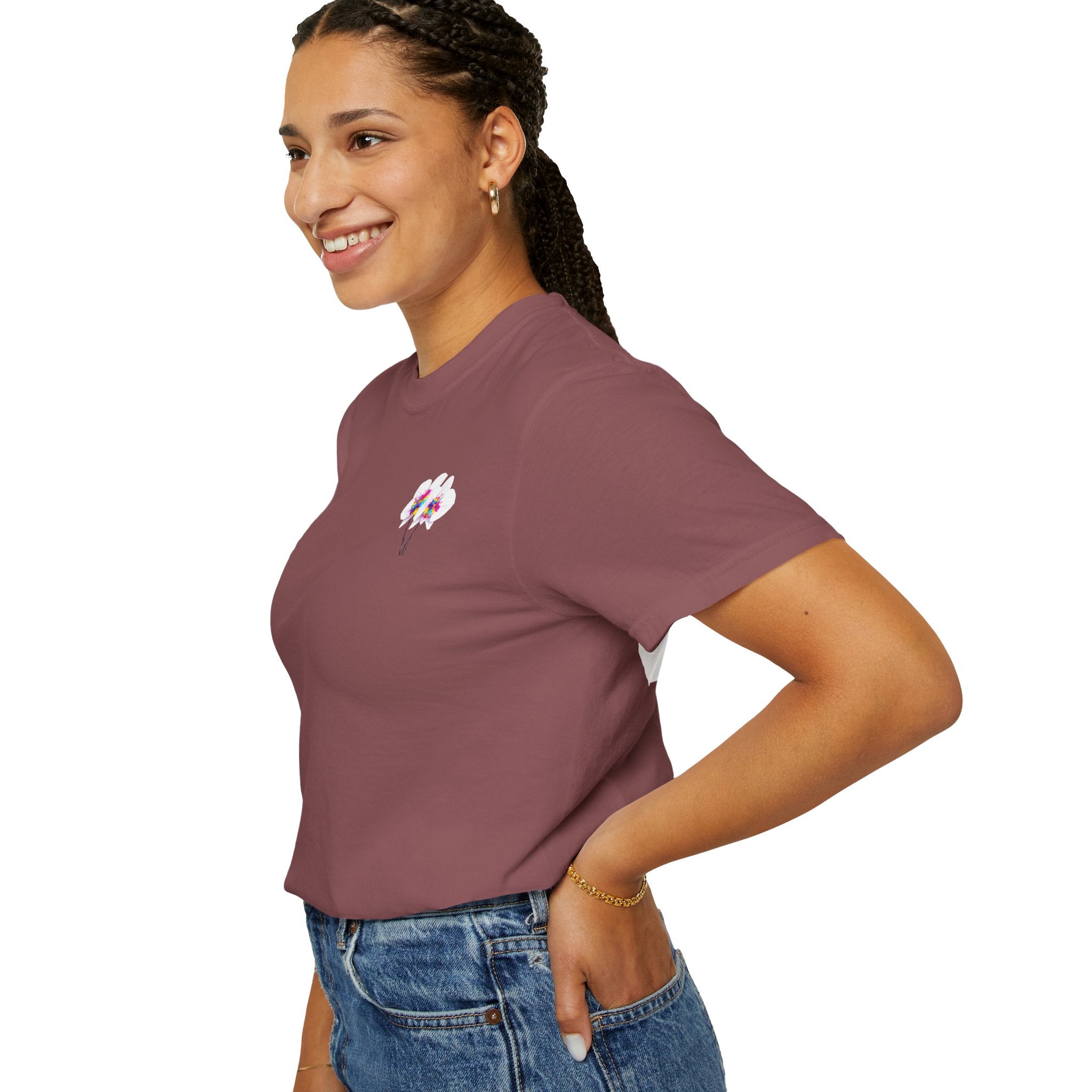 Flower  Unisex Party T-Shirt - Bright & Fun Graphic Tee for Celebrations, Summer Events, Festivals, Birthdays, Casual Wear