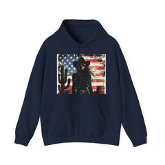 Vintage Western Style Hoodie with Cowboy Graphic