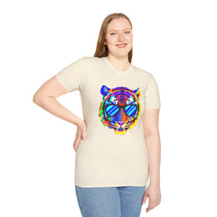 Colorful Tiger Graphic T-Shirt, Fun Apparel, Gift for Animal Lovers, Casual Wear, Summer Fashion, Festival Outfit