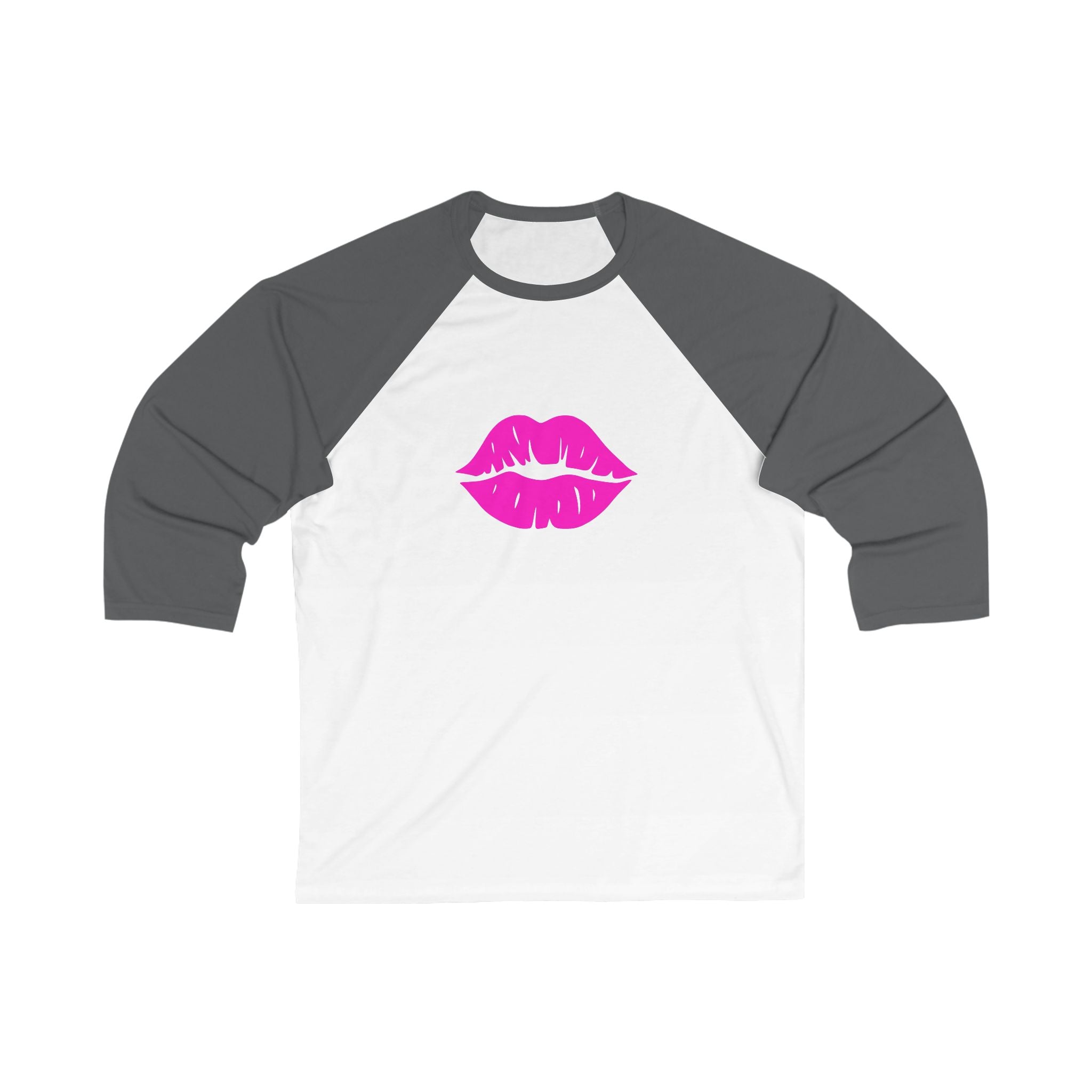 Kiss Mark Unisex Baseball Tee, Love Shirt, Valentine's Day Gift, Casual Wear, Trendy Tee, Fun Graphic Tee