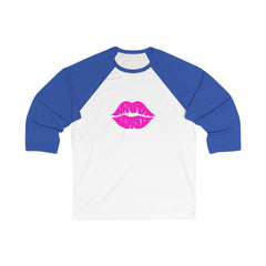 Kiss Mark Unisex Baseball Tee, Love Shirt, Valentine's Day Gift, Casual Wear, Trendy Tee, Fun Graphic Tee