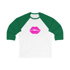 Kiss Mark Unisex Baseball Tee, Love Shirt, Valentine's Day Gift, Casual Wear, Trendy Tee, Fun Graphic Tee