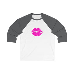 Kiss Mark Unisex Baseball Tee, Love Shirt, Valentine's Day Gift, Casual Wear, Trendy Tee, Fun Graphic Tee