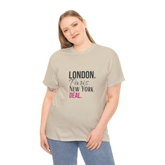 City Life Unisex Tee: London, Paris, New York Deal - Travel Shirt, Fashion Apparel, Gift for Travelers, Urban Outfit, Streetwear