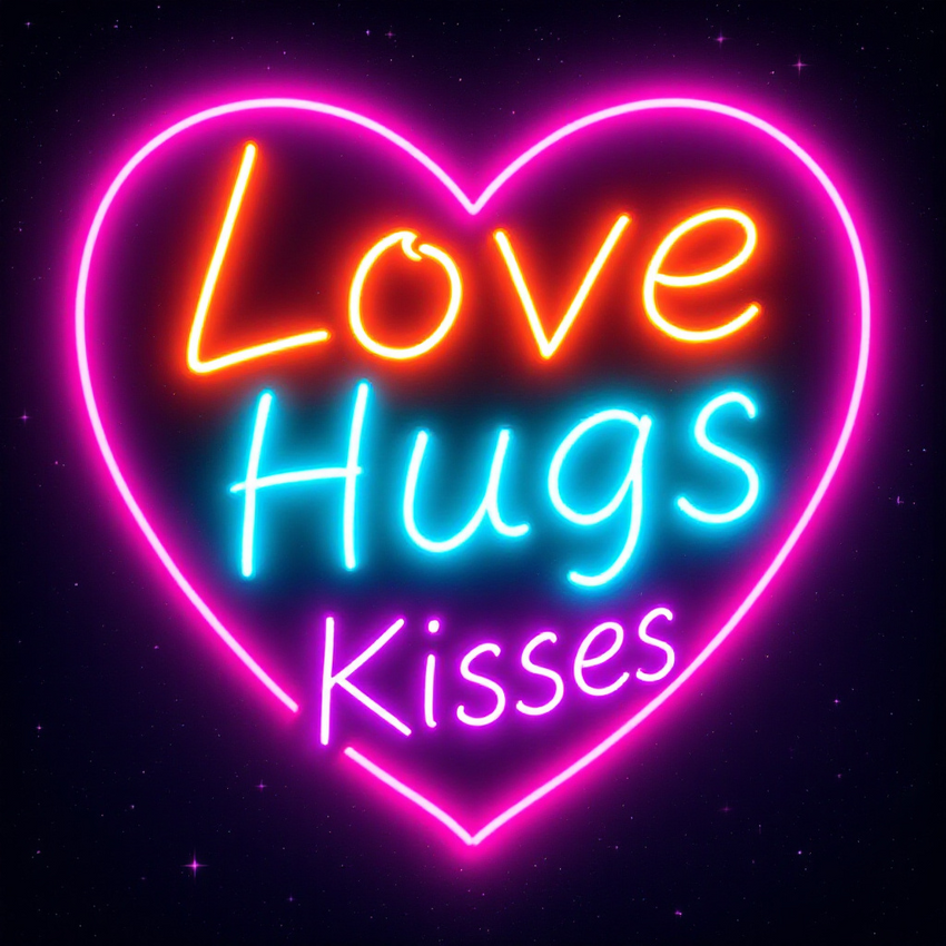 Vibrant Love Hugs Fleece Blanket - Cozy Heart Design for Comfort and Warmth